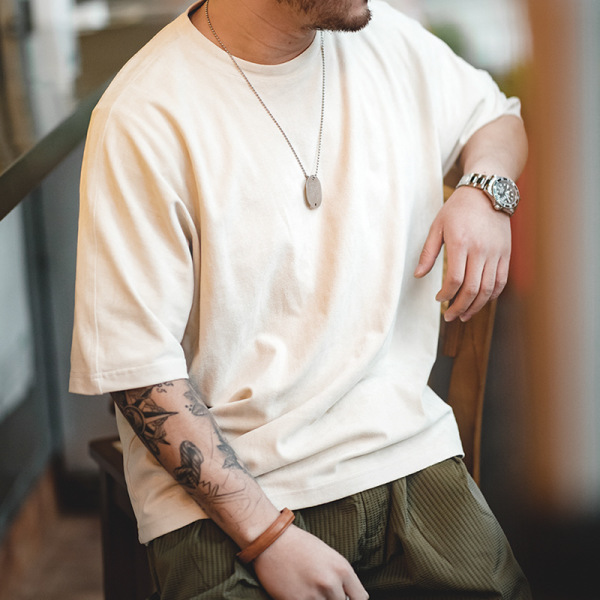 Loose Soft Wax Breathable Half Sleeve Shirt 25