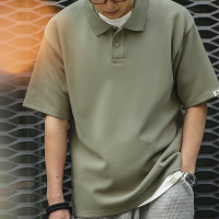 Air Cotton Polo Shirt Summer Non-ironing Lapel Short-Sleeved T-Shirt 4