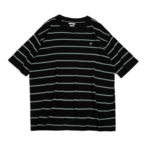 Black and White Color Contrast Round Neck Loose Sleeve T-Shirt Men's Summer 13