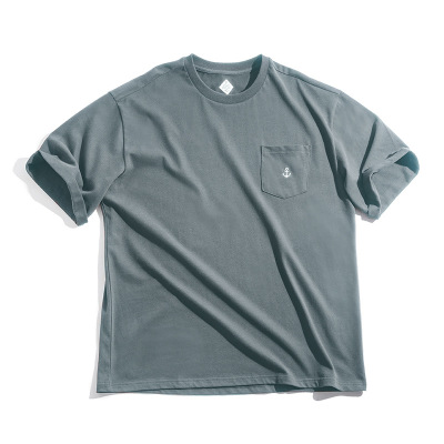 Loose Short-Sleeved Dark Gray T-Shirt 27