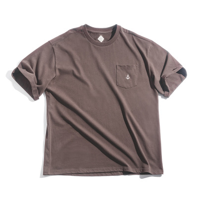 Loose Short-Sleeved Dark Gray T-Shirt 27