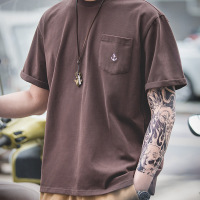 Loose Short-Sleeved Dark Gray T-Shirt 27