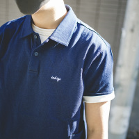 Collared Short Sleeve Solid Color Cotton Summer Lapel T-Shirt 9