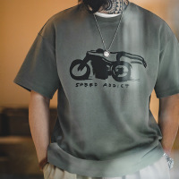 Summer Crewneck T-Shirt off Shoulder Half Sleeve Shirt C038