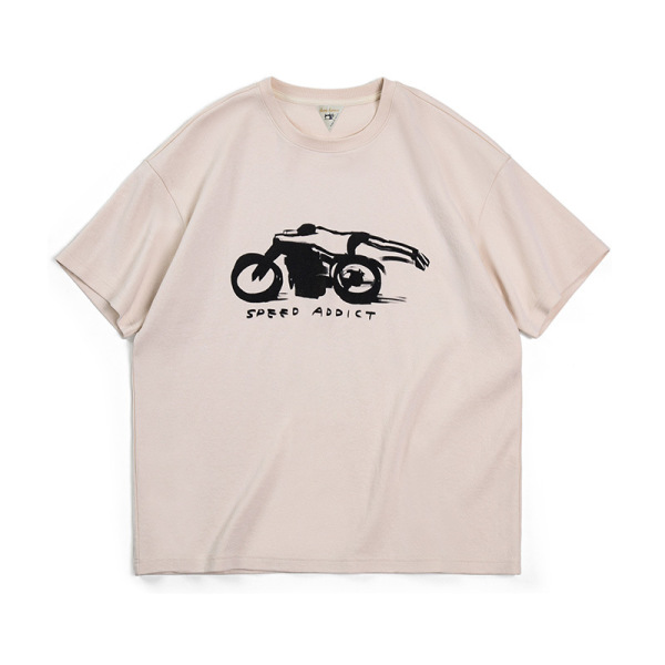 Summer Crewneck T-Shirt off Shoulder Half Sleeve Shirt C038