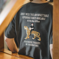 Embroidered Short-Sleeved T-Shirt Year of the Tiger Letter T-Shirt 10