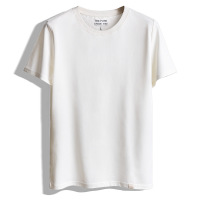 Men's White T-Shirt with Short Sleeve Bottoming Shirt 23
