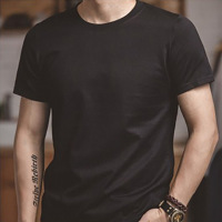 Men's White T-Shirt with Short Sleeve Bottoming Shirt 23