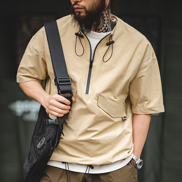 Outdoor Half Zipper Functional Short-Sleeved Jacket 15