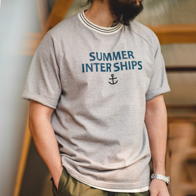 Pepper Salt Short Sleeve T-shirt Boat Anchor 33