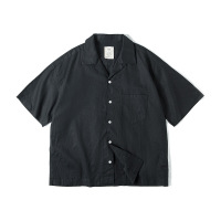 Vintage Collar Loose Men's Summer Shirt 42