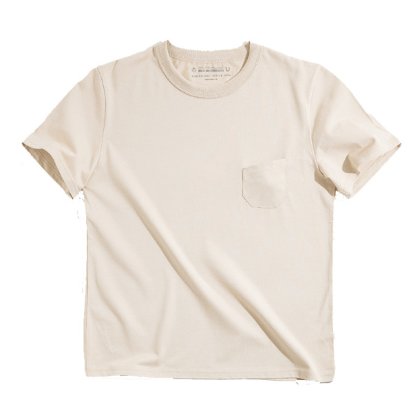 Retro Pocket T-Shirt Half Sleeve Tough Guy Short Sleeve Men's 5