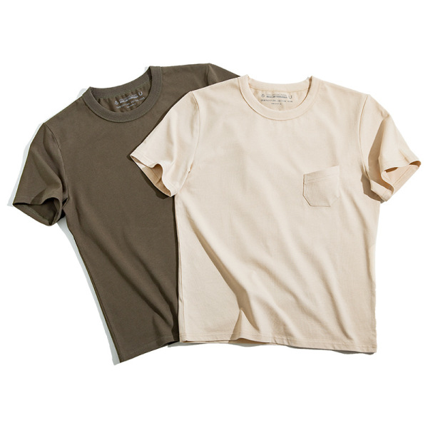 Retro Pocket T-Shirt Half Sleeve Tough Guy Short Sleeve Men's 5