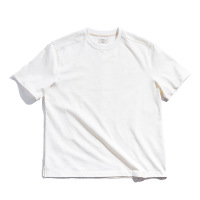 Round Neck Brushed White T-Shirt Men's Thin Cotton Short Sleeves 22