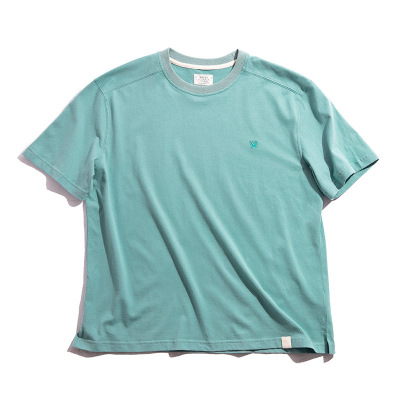 Round Neck Brushed White T-Shirt Men's Thin Cotton Short Sleeves 22