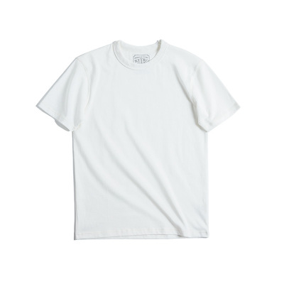 Thick Carbon Brushed T-Shirt Men's Cotton Short-Sleeved Loose 8