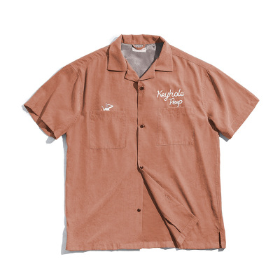 Vintage Loose Cuban Neck V-Neck Shirt for Men 45