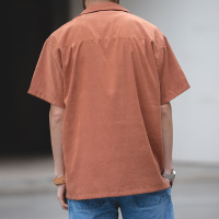 Vintage Loose Cuban Neck V-Neck Shirt for Men 45