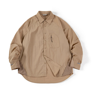 American Men's Spring and Summer Thin Light Functional Silhouette Shirt 58