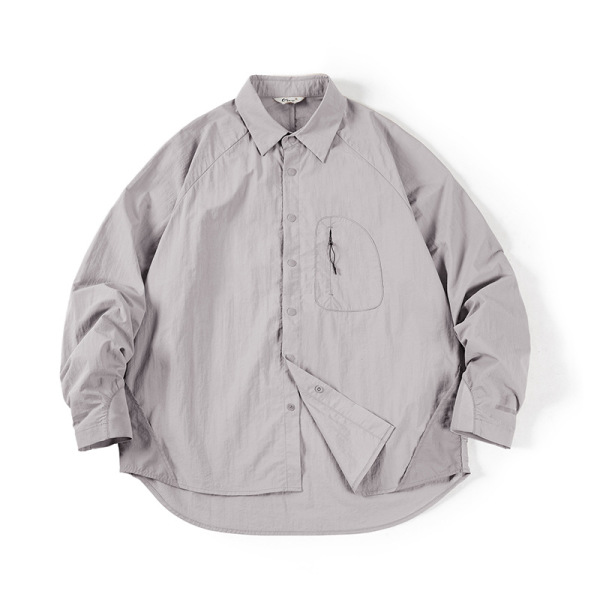 American Men's Spring and Summer Thin Light Functional Silhouette Shirt 58