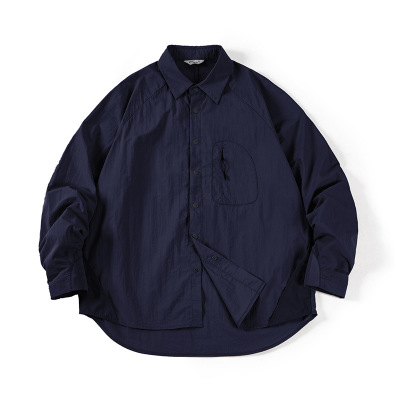 American Men's Spring and Summer Thin Light Functional Silhouette Shirt 58