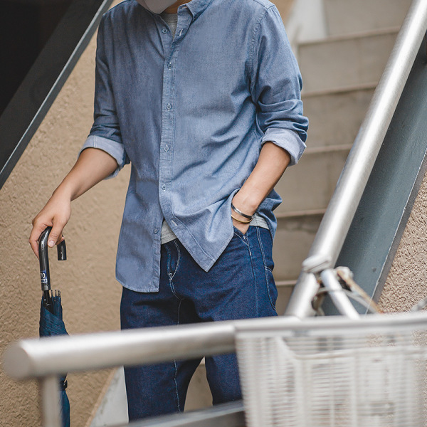 Brushed Oxford Shirt Business Casual Base Layer 50