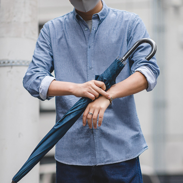 Brushed Oxford Shirt Business Casual Base Layer 50