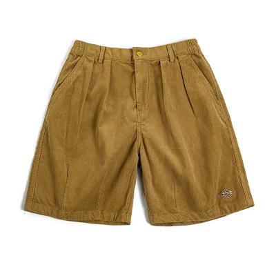 Corduroy Shorts Loose High Street Straight Casual Cropped Pants 74