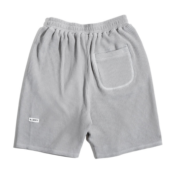 Draped Waffle Shorts Fried Street Profile Casual Pants 70