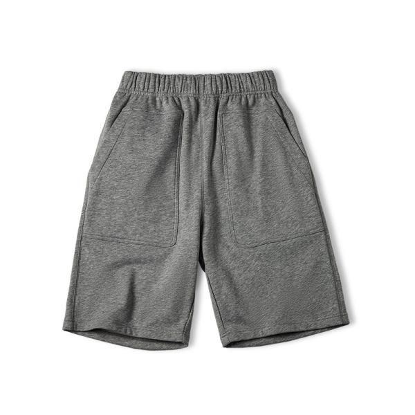 Gray Knit Pocket Loose Fit Lounge Shorts C080