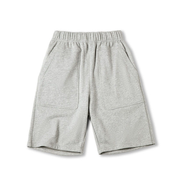 Gray Knit Pocket Loose Fit Lounge Shorts C080