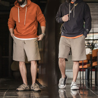 Men's Heavyweight Knitted Shorts Drawstring Straight Sports Pants 78