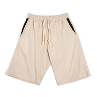 Men's Linen Shorts Breathable Loose Solid Color Cropped Pants 77