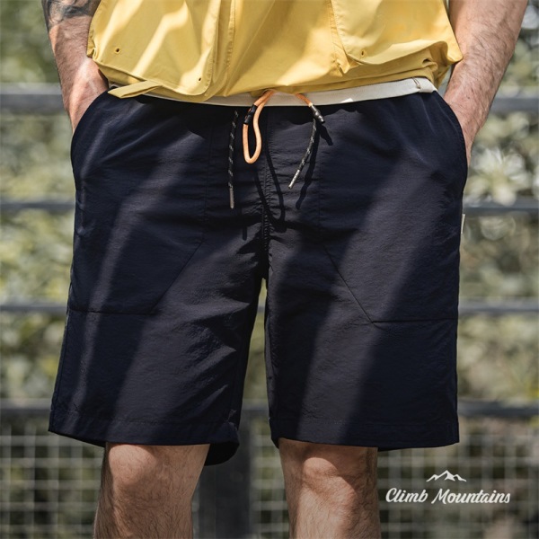 Men's Outdoor Casual Woven Large Pocket Pleated Cropped Pants 68