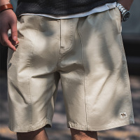 Men's Washed Elastic Waist Pants Cropped Pants Cool 75
