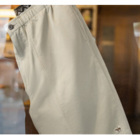 Men's Washed Elastic Waist Pants Cropped Pants Cool 75