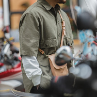 Outdoor Short-Sleeved Shirts Stacked with Army Green Men's Shirts 47