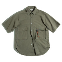 Outdoor Short-Sleeved Shirts Stacked with Army Green Men's Shirts 47