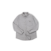 Velvet Cotton Shirt Gray Business Long-Sleeved Shirt Men 56