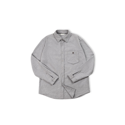 Velvet Cotton Shirt Gray Business Long-Sleeved Shirt Men 56