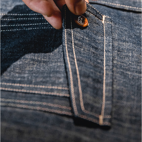 Vintage Layered Long Sleeve Denim Shirt 60