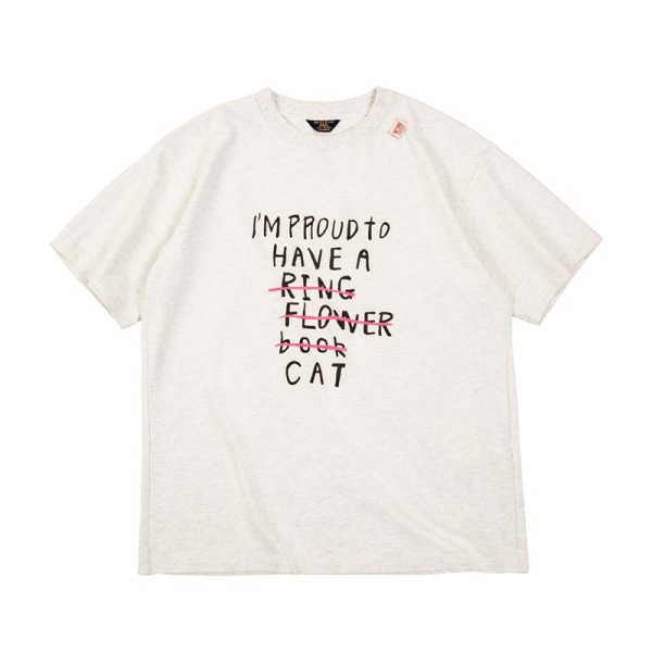 American Retro Letter Print T-Shirt Round Neck Art 104