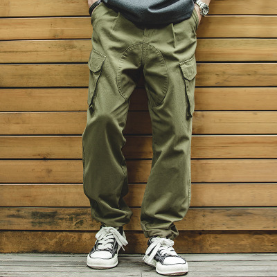 British Tapered Elastic Drawstring Oversized Pocket Trousers 86