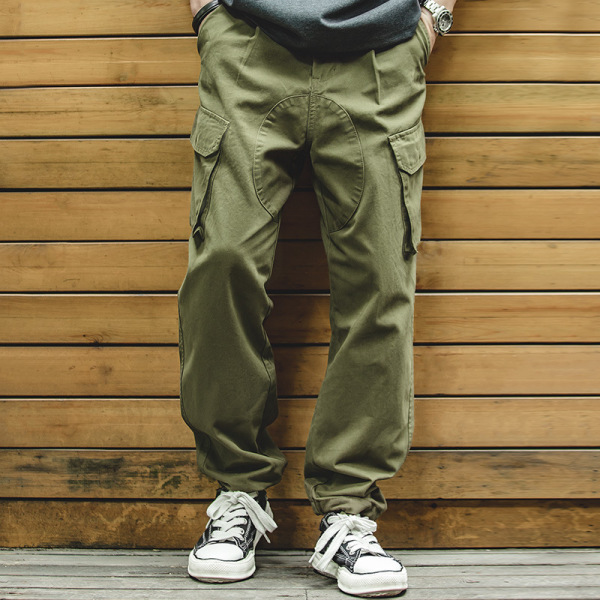 British Tapered Elastic Drawstring Oversized Pocket Trousers 86