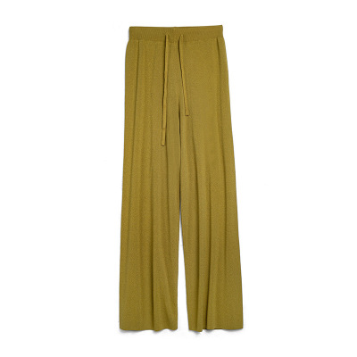 Draped Knit Slimming Straight-Leg Pants for Commuting 132