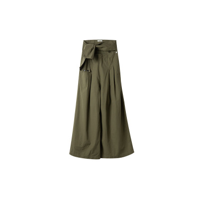 Drape Slim Summer High Waist Trousers 131