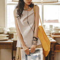 Solid Color V-Neck Loose Sleeveless Vest 124