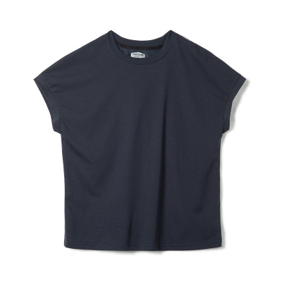 Ice Silk Top Drop Shoulder Basic Short Sleeve Cool Summer 103