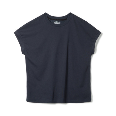 Ice Silk Top Drop Shoulder Basic Short Sleeve Cool Summer 103