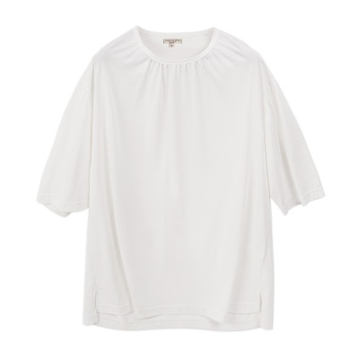 Simple Round Neck Pullover Looks Thin Lazy Short Sleeves 106